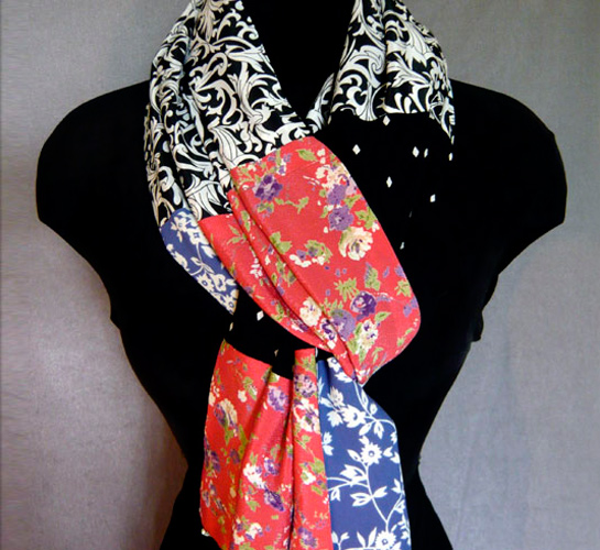 Wrap to Go scarves made from vintage fabrics - UPCYCLIST