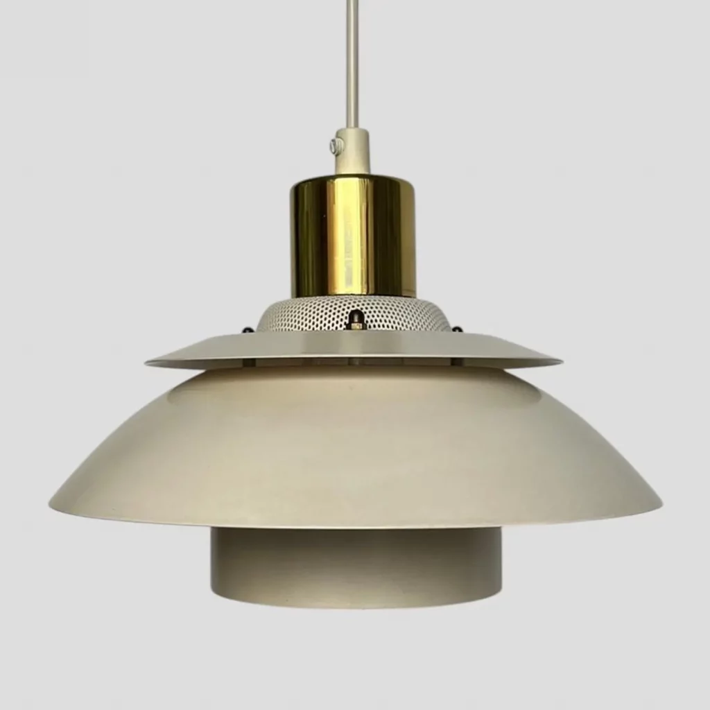 vintage midcentury Danish white ceiling light
