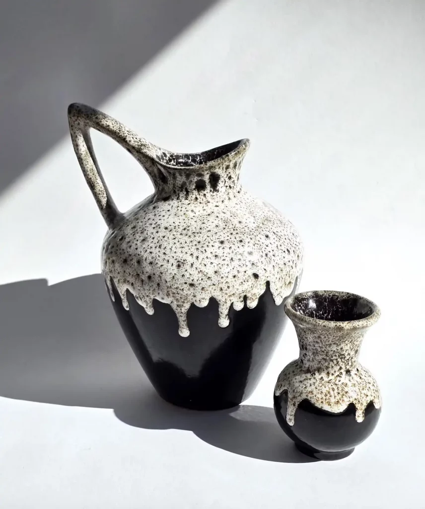 Vintage vase with handle 883/20 by ES Keramik