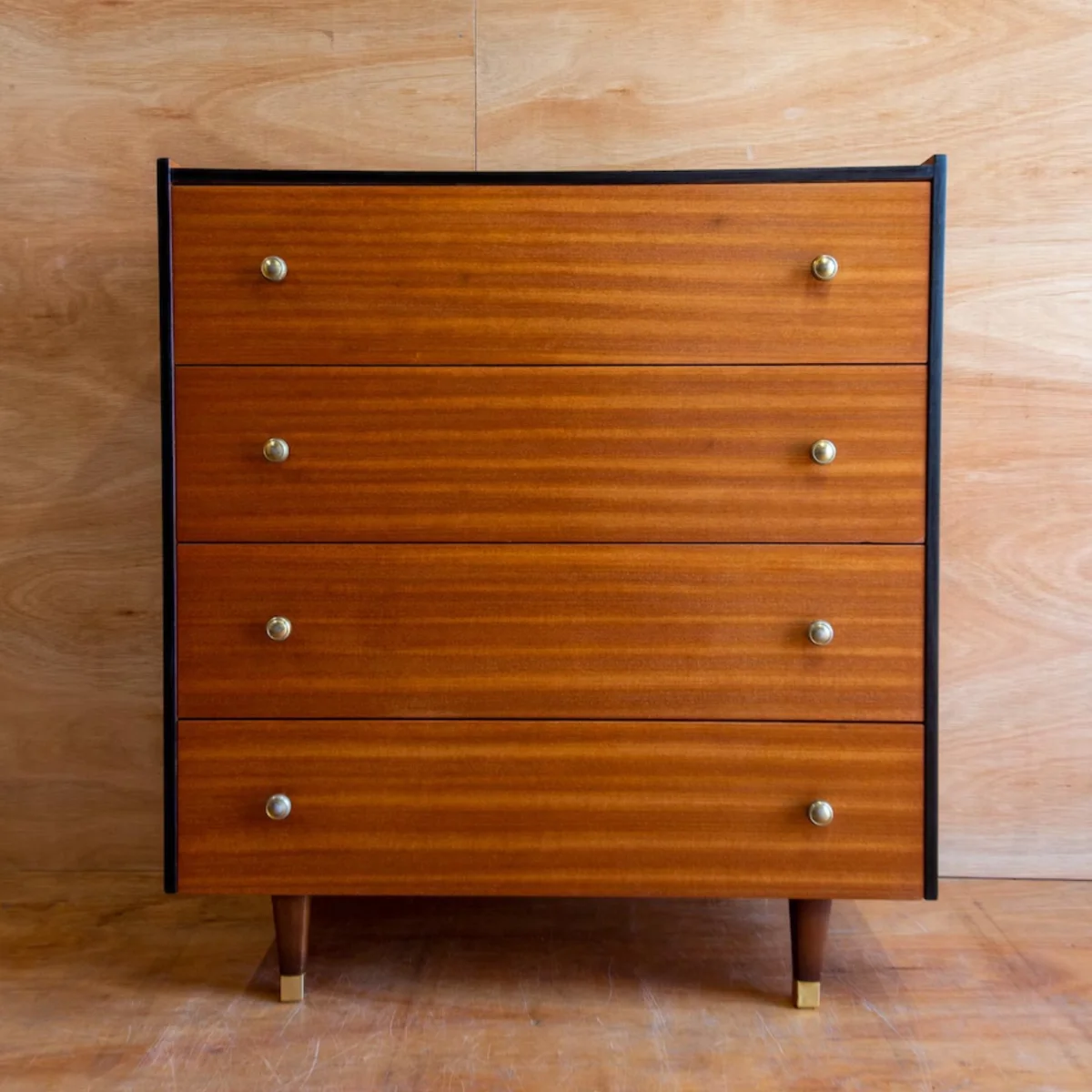 vintage teak chest of drawers