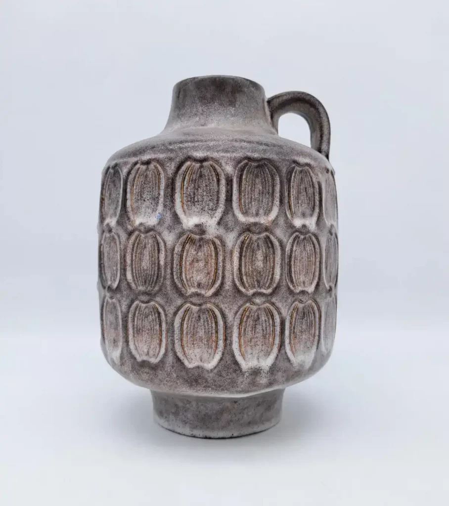 Grey brown west german ceramic vase