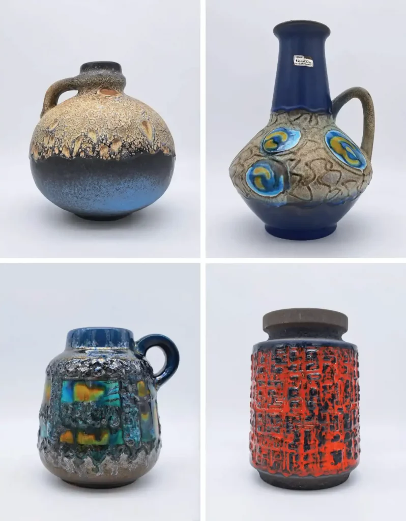 West German Art Pottery examples by Carstens 