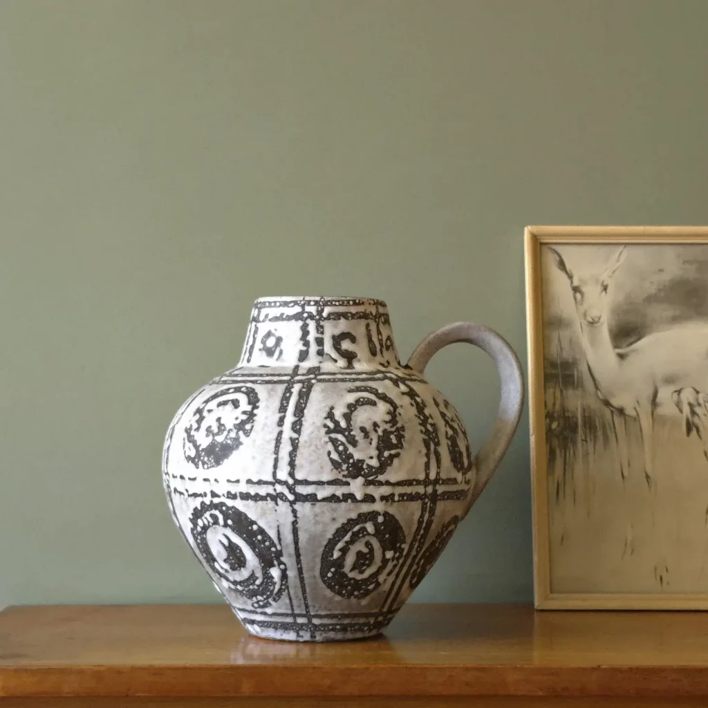 Black and white vintage vase by Carstens