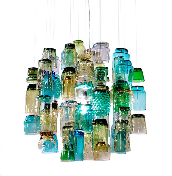 Bespoke-chandelier-made-from-repurposed-glasses