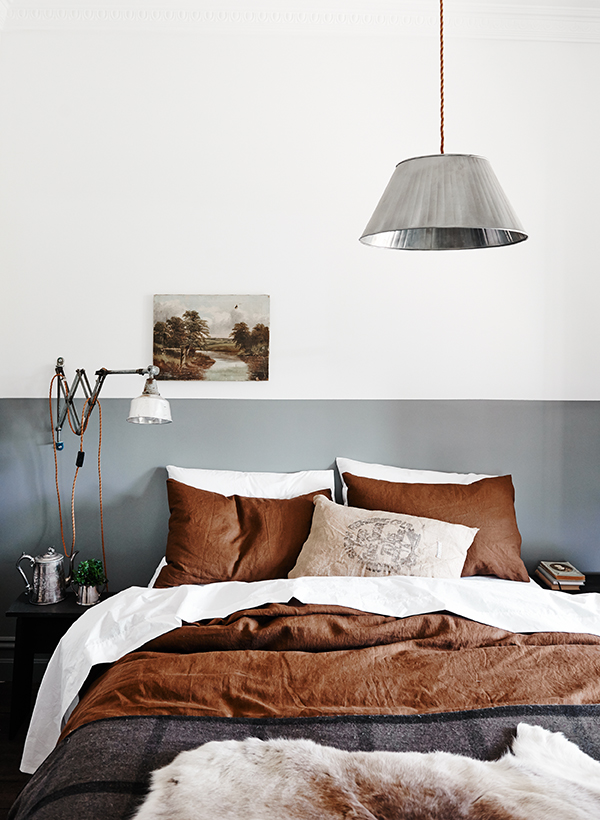 Modern neutral colours in the bedroom