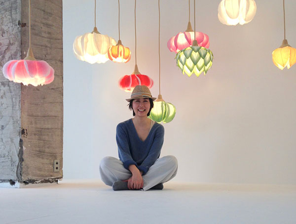 Paper Flower Lamps By Sachie Muramatsu, Flower Lamp Shade