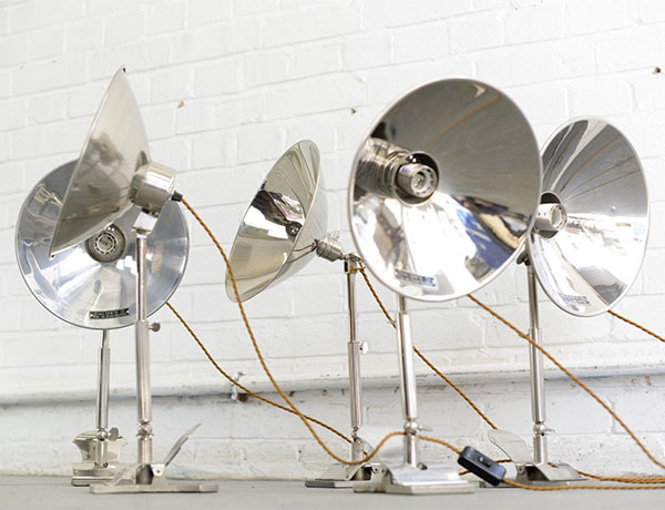 Vintage 1930s Swedish task lamps by Glory
