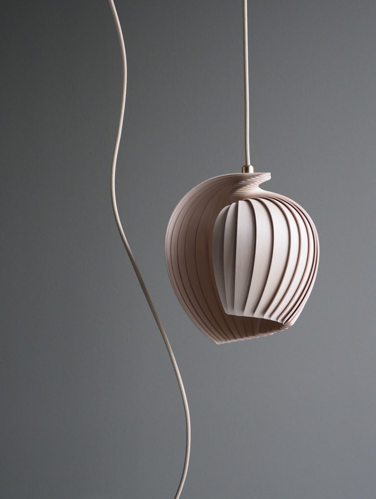 Birch wood pendant light by Kovac