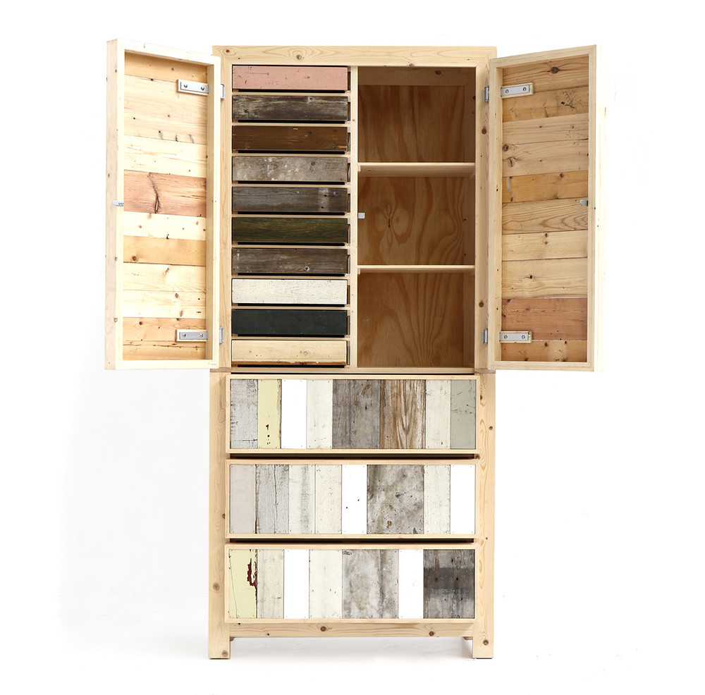 Classic cabinet reclaimed wood furniture by Piet Hein Eek