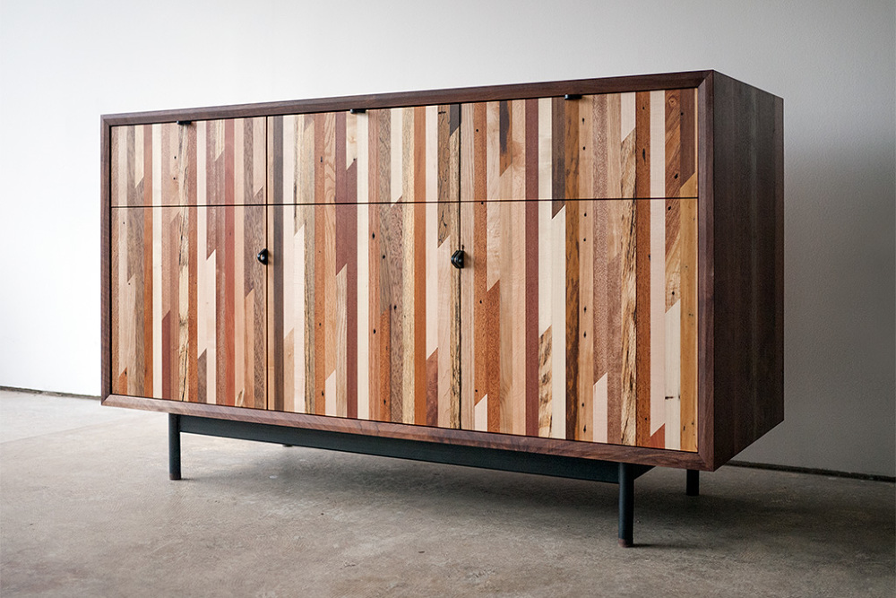 Reclaimed wood sideboard by Jamieson Sellers