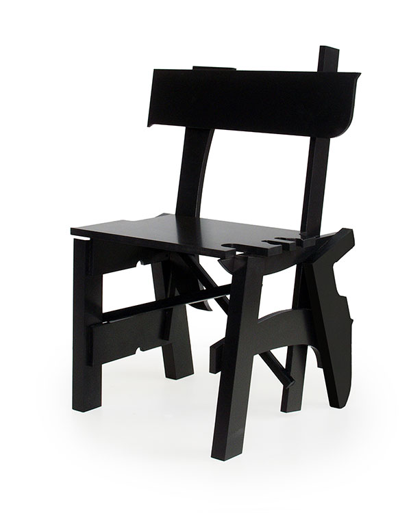 Treasure chair made from salvaged wood by Maarten Baas