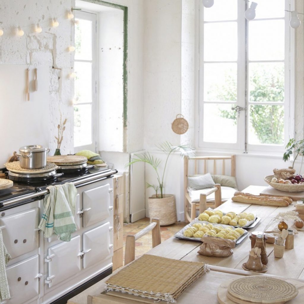 Cosy kitchen in a renovated French chateau