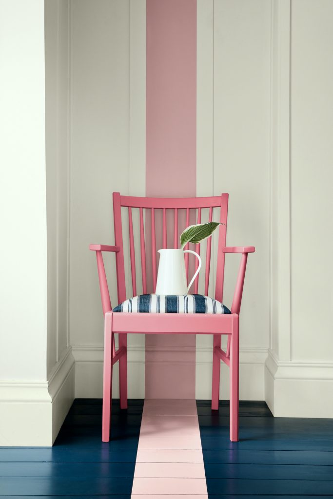 Carmine 189 paint by Little Greene used for furniture upcycling